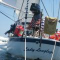 SV Lady Longlegs sailing offshore on a trip from FL to NC in April of 2009