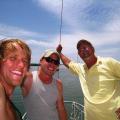 Captain and crew for trip from FL to NC in April of 2009. Left to right: Chris Piazza, Chris Weller, Captain Jim Green